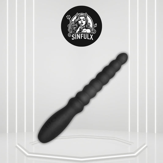 VelvetPulse Rechargeable Vibrating Anal Beads Wand Plug - SinfulX - Personal Care > Sexual Wellness > Prostate Massager