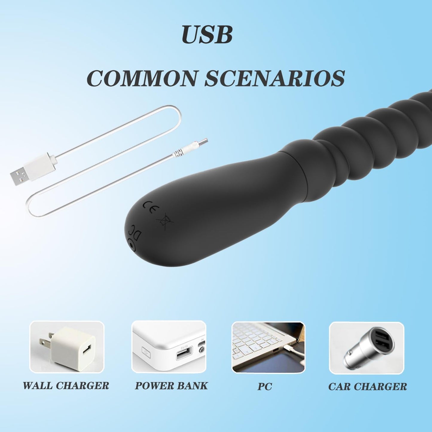 PulseGlow Vibrating Anal Beads Butt Plug Wand - SinfulX - Personal Care > Sexual Wellness > Prostate Massager