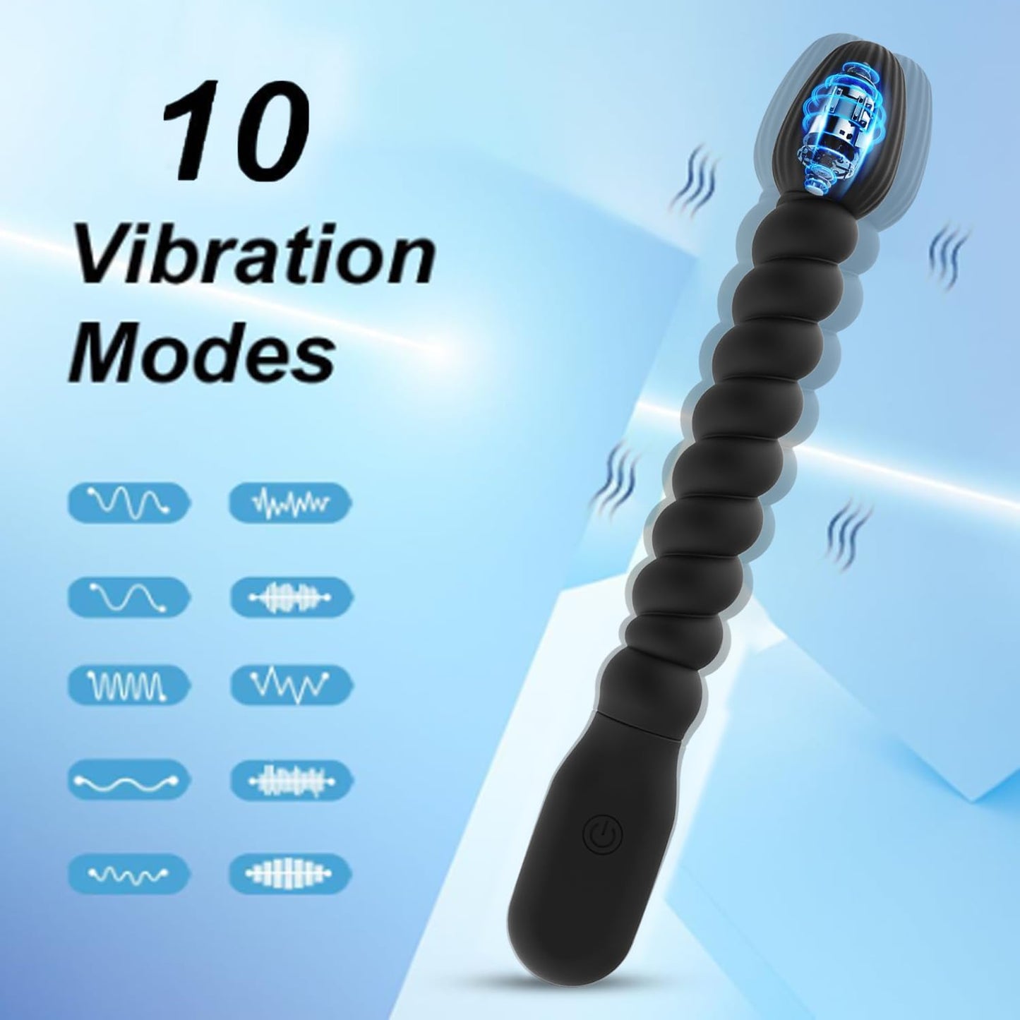 PulseGlow Vibrating Anal Beads Butt Plug Wand - SinfulX - Personal Care > Sexual Wellness > Prostate Massager
