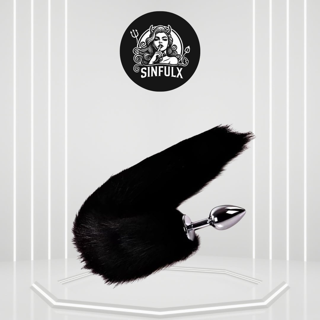 OnyxTail Small Steel Tail Butt Plug Black - SinfulX - 