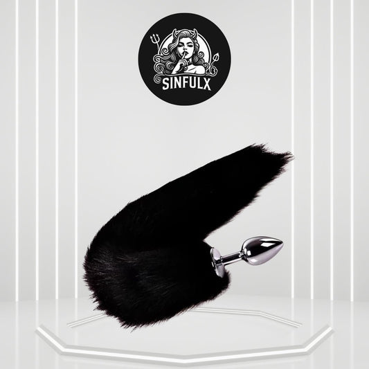 OnyxTail Small Steel Tail Butt Plug Black - SinfulX - 