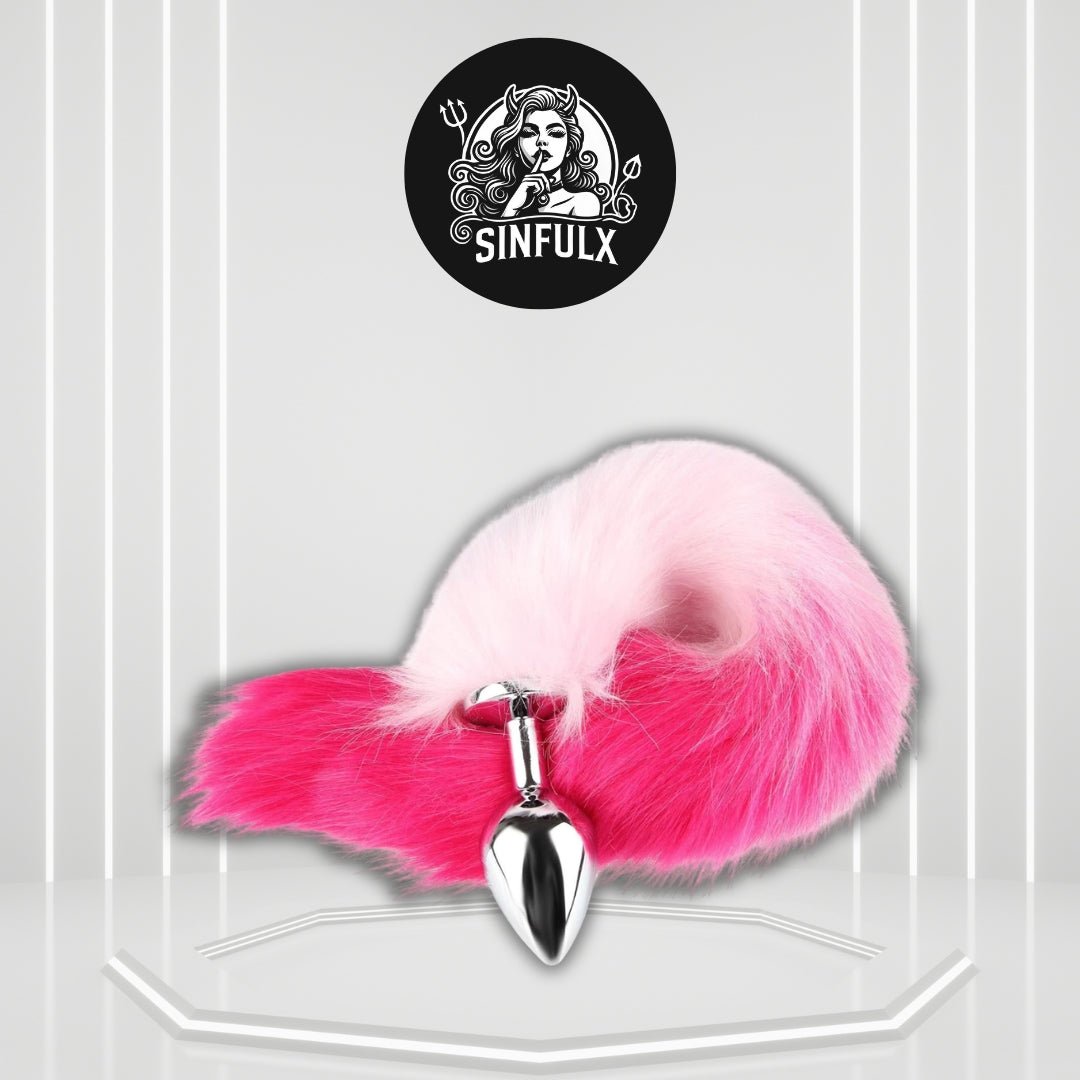 VelvetVixen Fox Tail Butt Plug Pink M - SinfulX - 