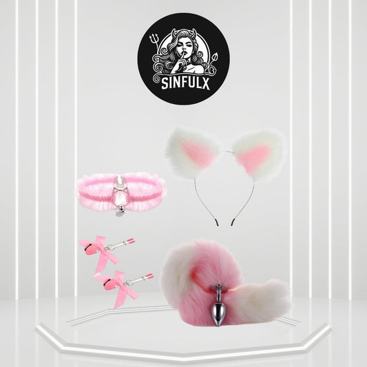 PlayKit Beginner Fox Tail Anal Plug Cosplay Set - SinfulX - 