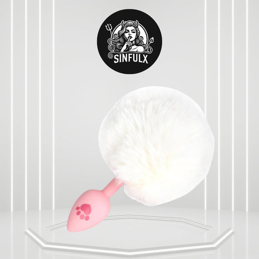 VelvetBunny Bunny Tail Silicone Butt Plug for Beginners - SinfulX - 