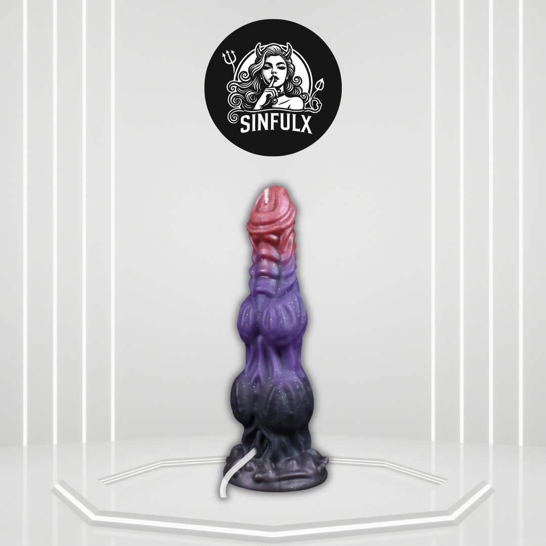 MythicJet 9.6” Squirting Knot Dildo Silicone Suction Cup - SinfulX - 