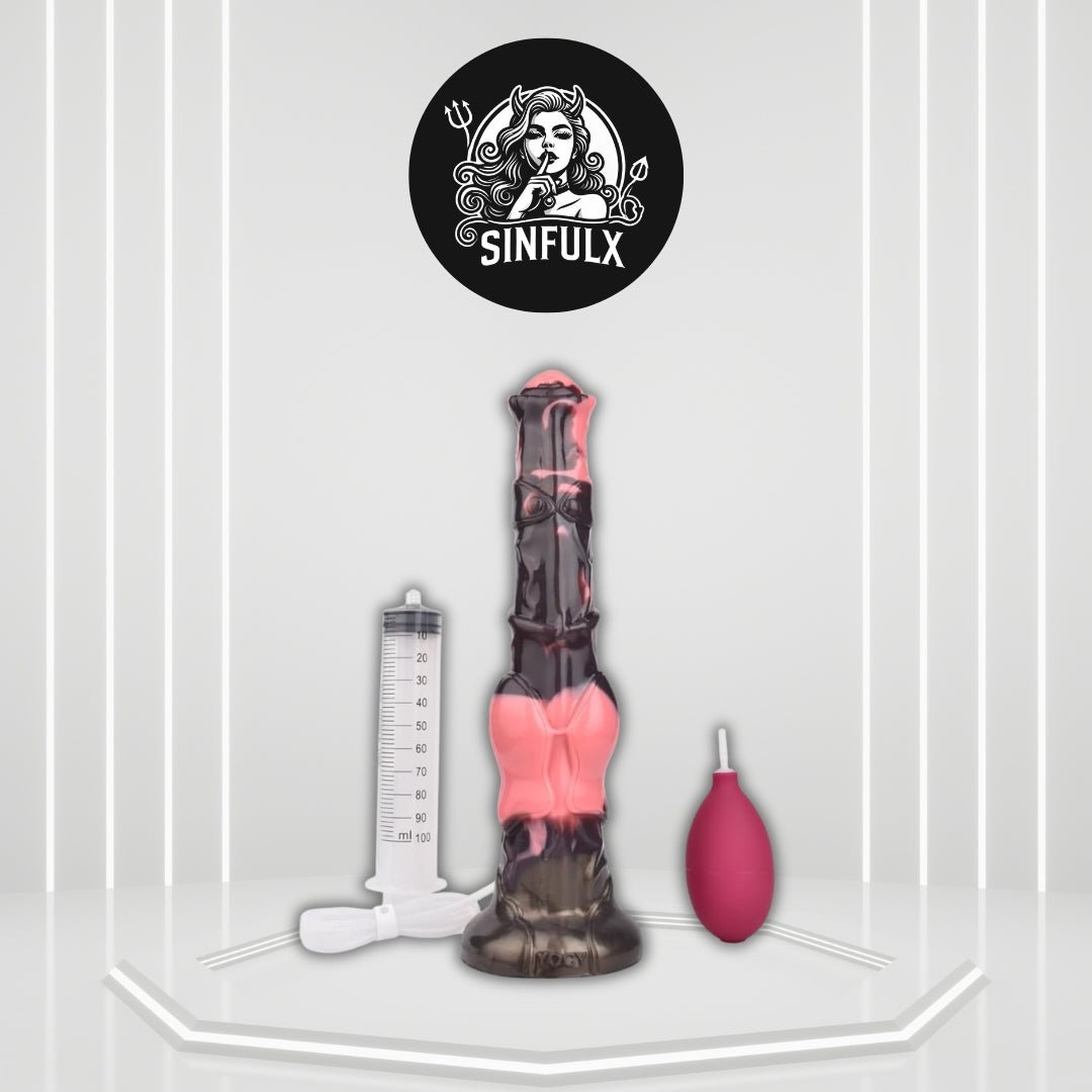 CosmicJet 12” Squirting Fantasy Dildo Silicone Suction Cup - SinfulX - 