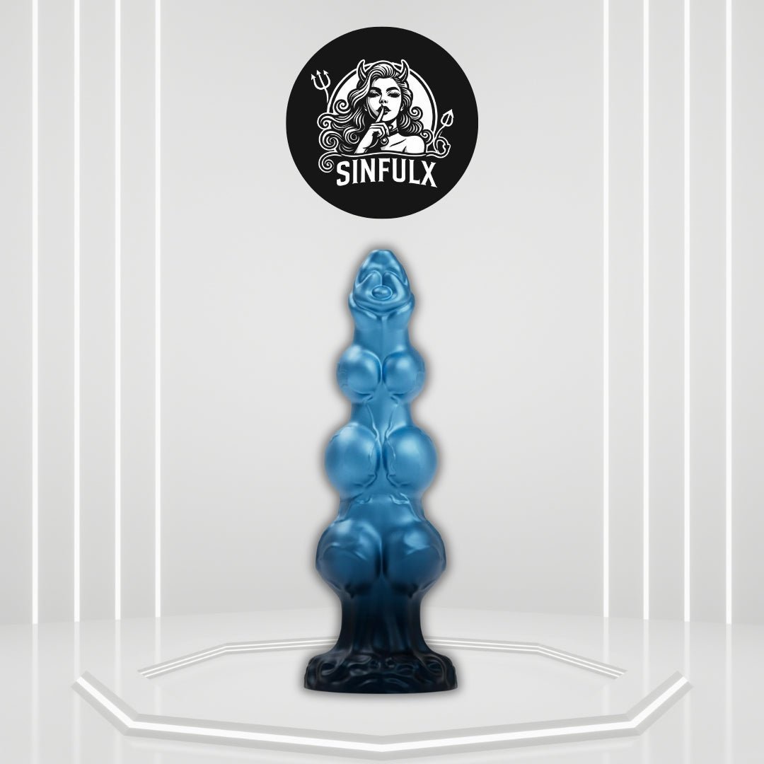 TripleKnot 9.6” Fantasy Knot Dildo Silicone Suction Cup - SinfulX - 