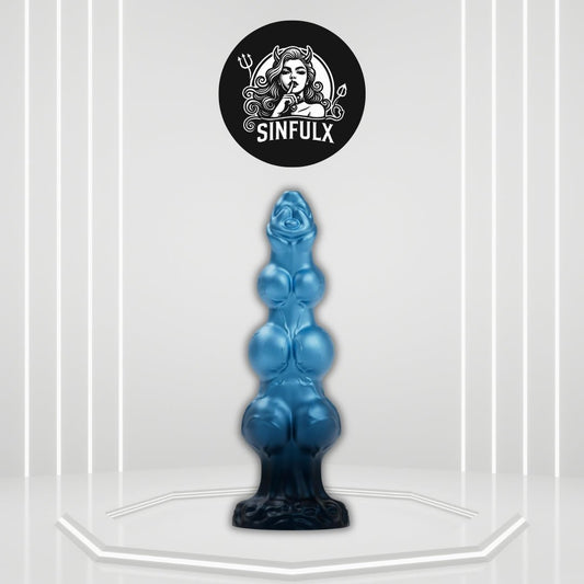 TripleKnot 9.6” Fantasy Knot Dildo Silicone Suction Cup - SinfulX - 