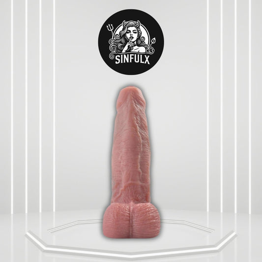 GoliathX 9.6” Thick Uncut Dildo 2.4” Diameter Suction Cup - SinfulX - 