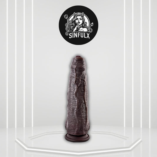 EbonyTitan 2.4” Thick Realistic Suction Foreskin Dildo - SinfulX - 