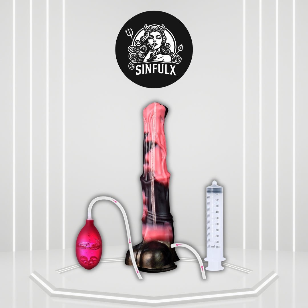 TitanMix 12” Fantasy Ejaculating Dildo Thick Silicone Suction Cup - SinfulX - 