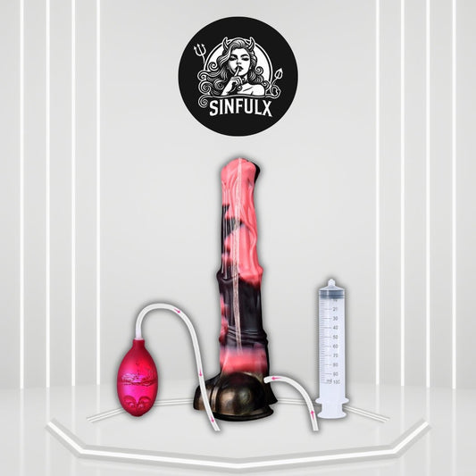 TitanMix 12” Fantasy Ejaculating Dildo Thick Silicone Suction Cup - SinfulX - 