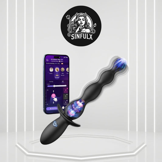 CoreWave App - Controlled Anal Beads Prostate Vibrator - SinfulX - Personal Care > Sexual Wellness > Prostate Massager