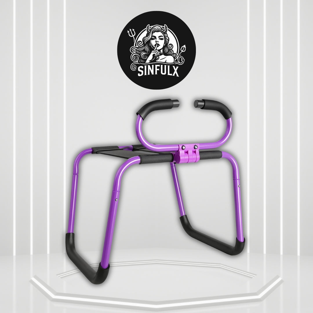 VioletReign Sex Chair with Handrails | 400lb Support Sex Bench