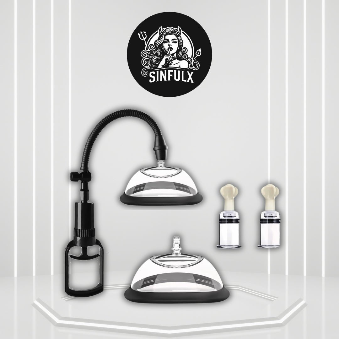 SilkenQuartet Pussy Pump & Nipple Sucker Kit | 4 Piece Set - SinfulX -
