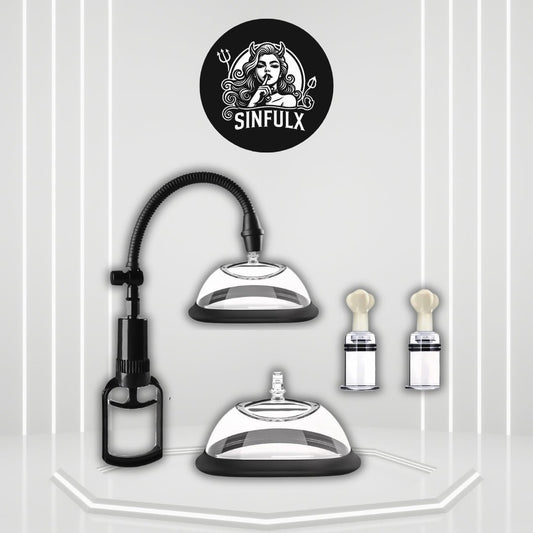 SilkenQuartet Pussy Pump & Nipple Sucker Kit | 4 Piece Set - SinfulX -