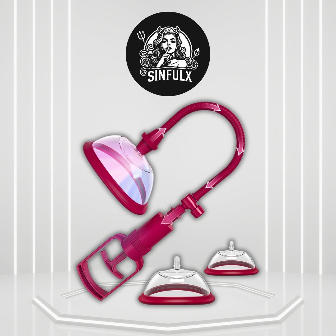 KismetRouge Red Pussy Pump | Manual Vagina & Clit Vacuum Pump