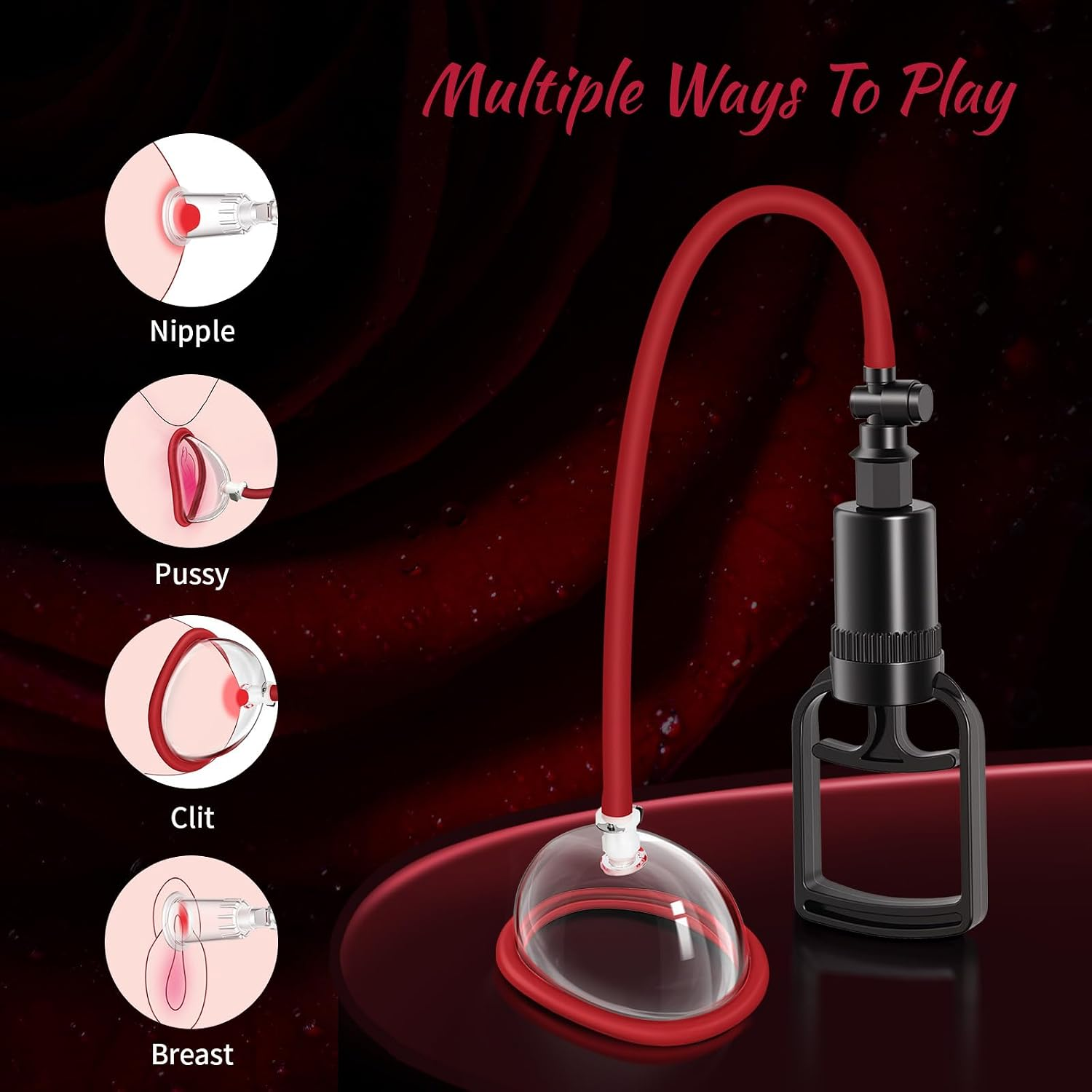 DualOpal Pussy Pump Set | 2 Pussy & 6 Nipple Cups, Dual Valve