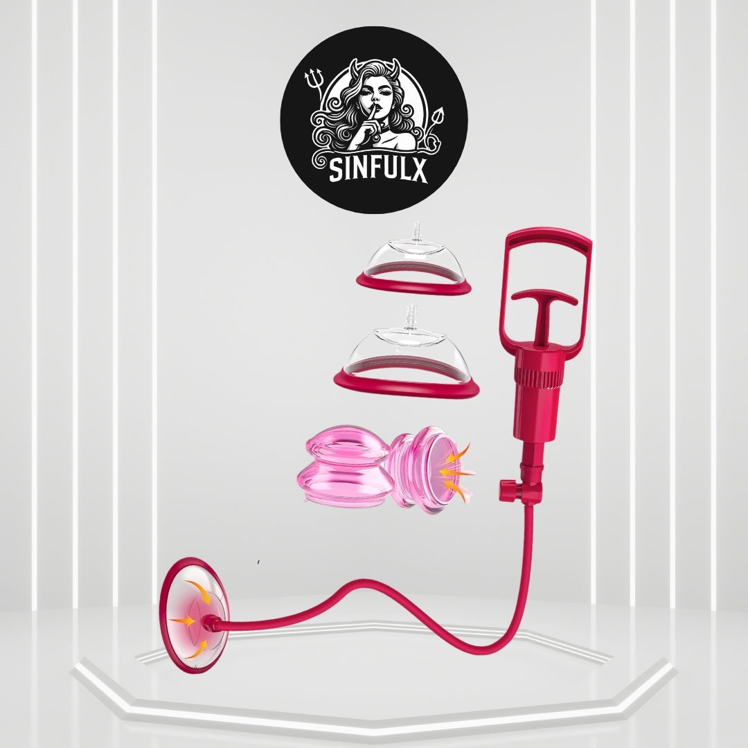 LushReverie Pussy Pump & Nipple Sucker Set | 4 Suction Cups