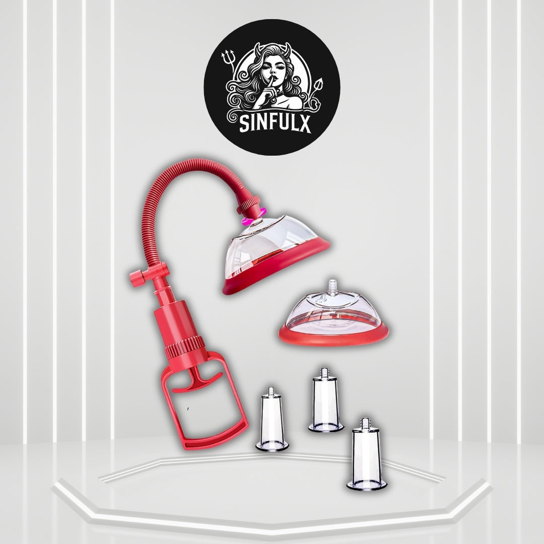 ScarletVesper Pussy Pump Set with 5 Cups | Manual Vacuum