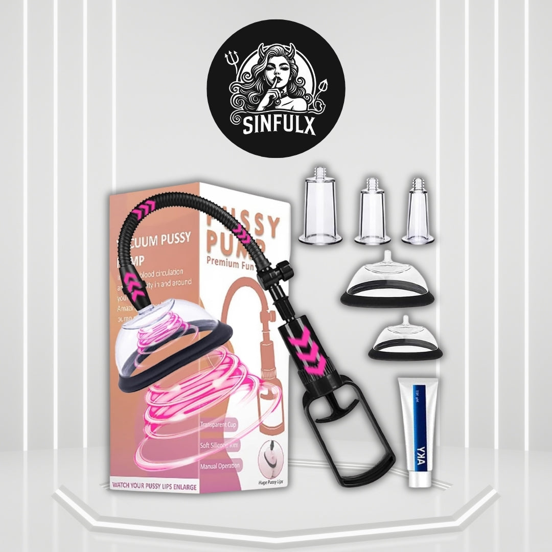 VesperX Pussy & Nipple Pump Set with 5 Cups | Manual Vacuum Pump