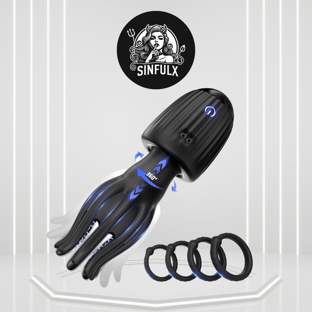 LureFlex Glans Trainer Masturbator with Cock Rings