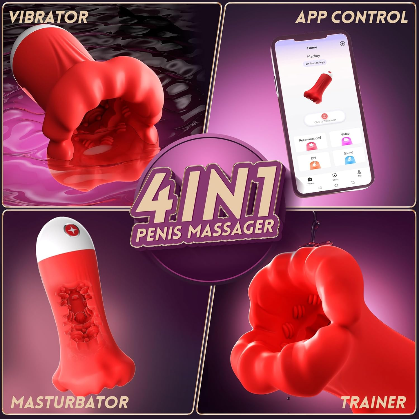 NirvanaGuide AI Interactive Male Training Masturbator | 9 Modes