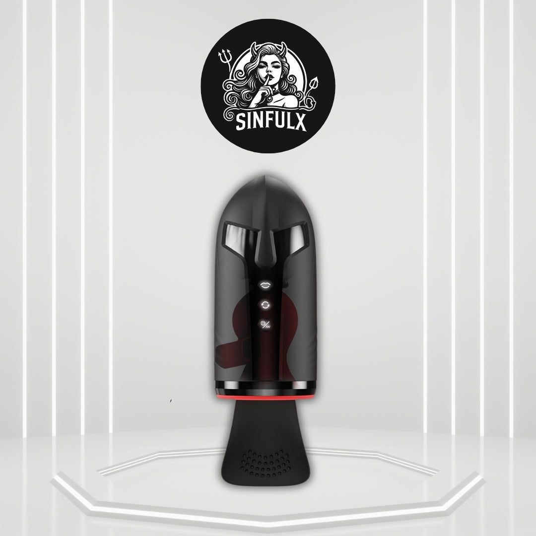 VoltNoir 4-in-1 Male Trainer Masturbator | Rotating & Sucking Pump