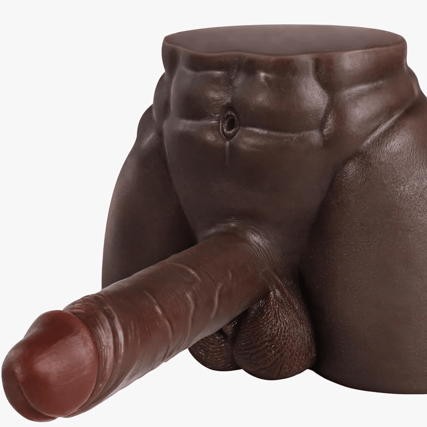 OnyxFlex Black Male Sex Doll Torso 7.8in Dildo 8LB - SinfulX - 
