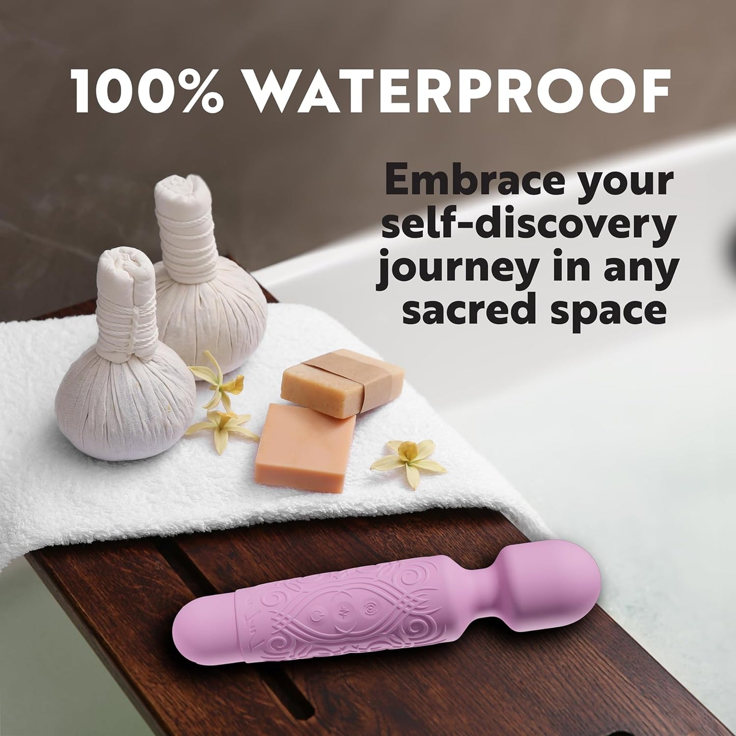 BlushNova Mini Wand Vibrator Rechargeable Waterproof Quiet - SinfulX - Personal Care > Sexual Wellness > Wand Vibrator