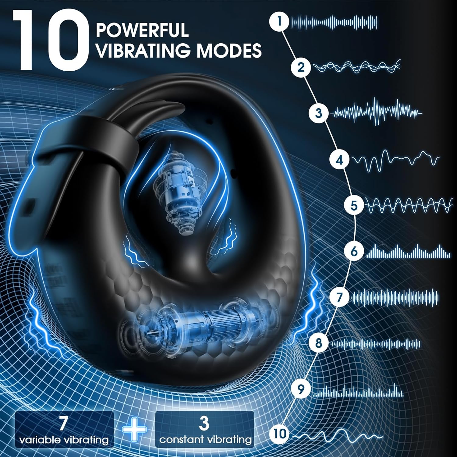 OrbixControl Adjustable Cock Ring Clit Stimulator App 10 Modes - SinfulX - Personal Care > Sexual Wellness > Couples Cock Ring