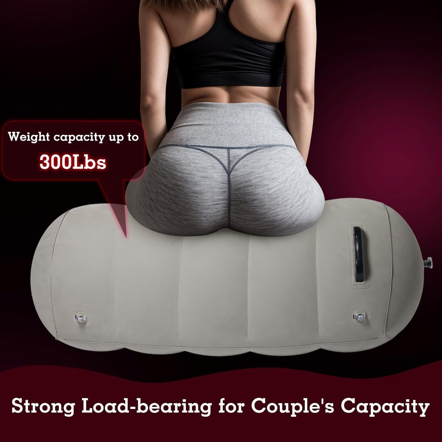 AirBond Inflatable BDSM Pillow with Restraints & Toy Mount - SinfulX - Personal Care > Sexual Wellness > Sex Pillow