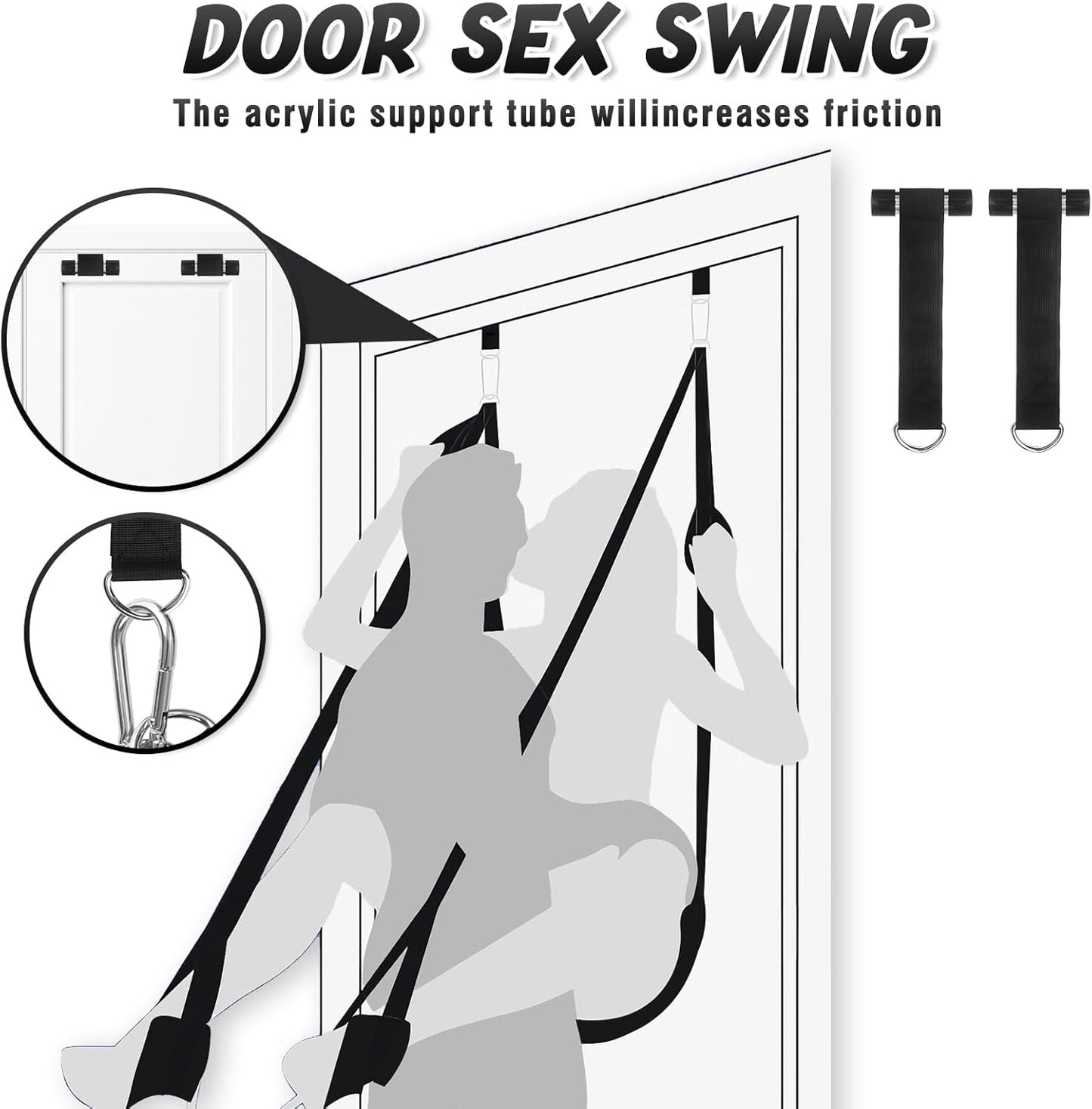 VelvetLift Door Sex Swing with Cushions & Armrests - SinfulX - 