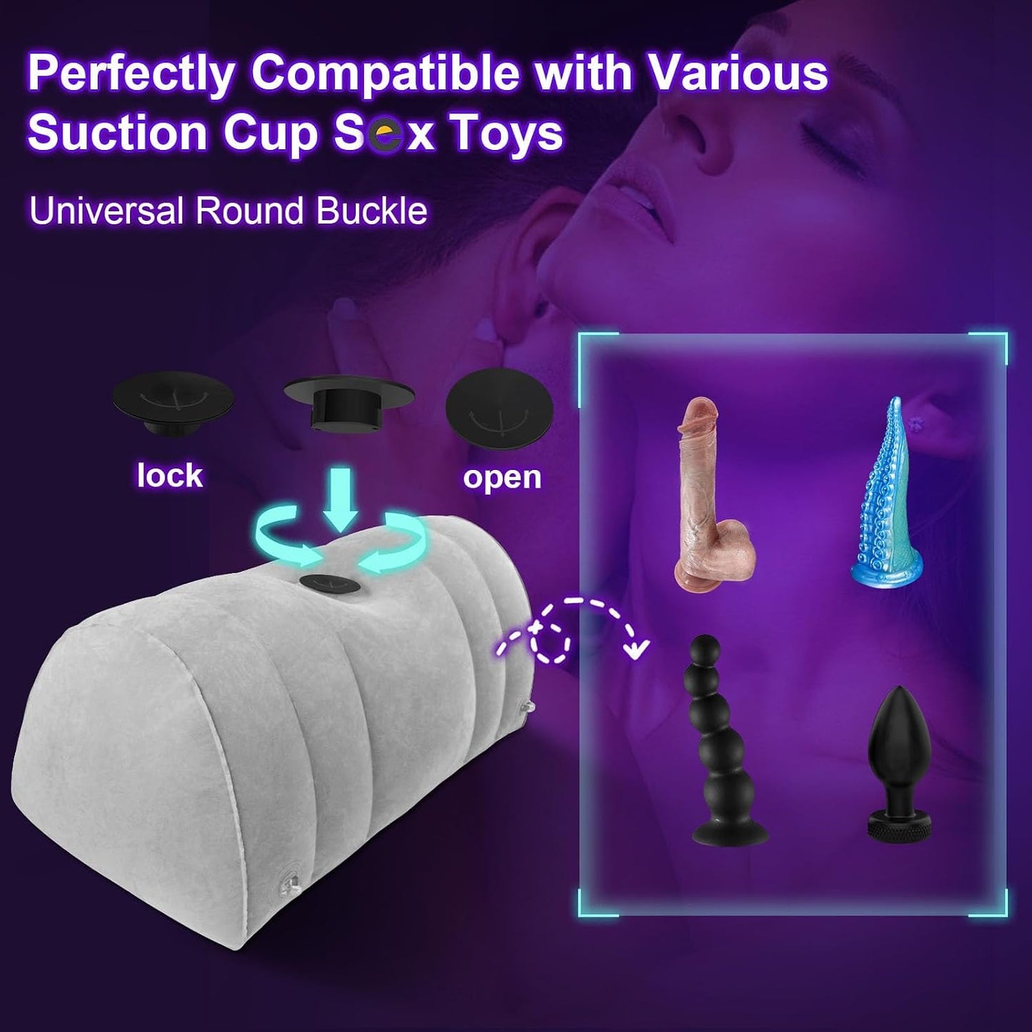 SinSaddle Inflatable Dildo Mount BDSM  Sex Pillow
