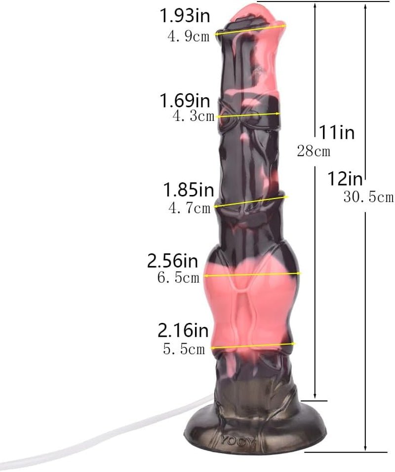 Squirting Dildo Silicone Ejaculating Penis, 12 Inch Colorful Fantasy Large Penis with Strong Suction Cup, Soft Anal Dildo, Adult Sex Toy for Women Sex Pleasure - SinfulX - 