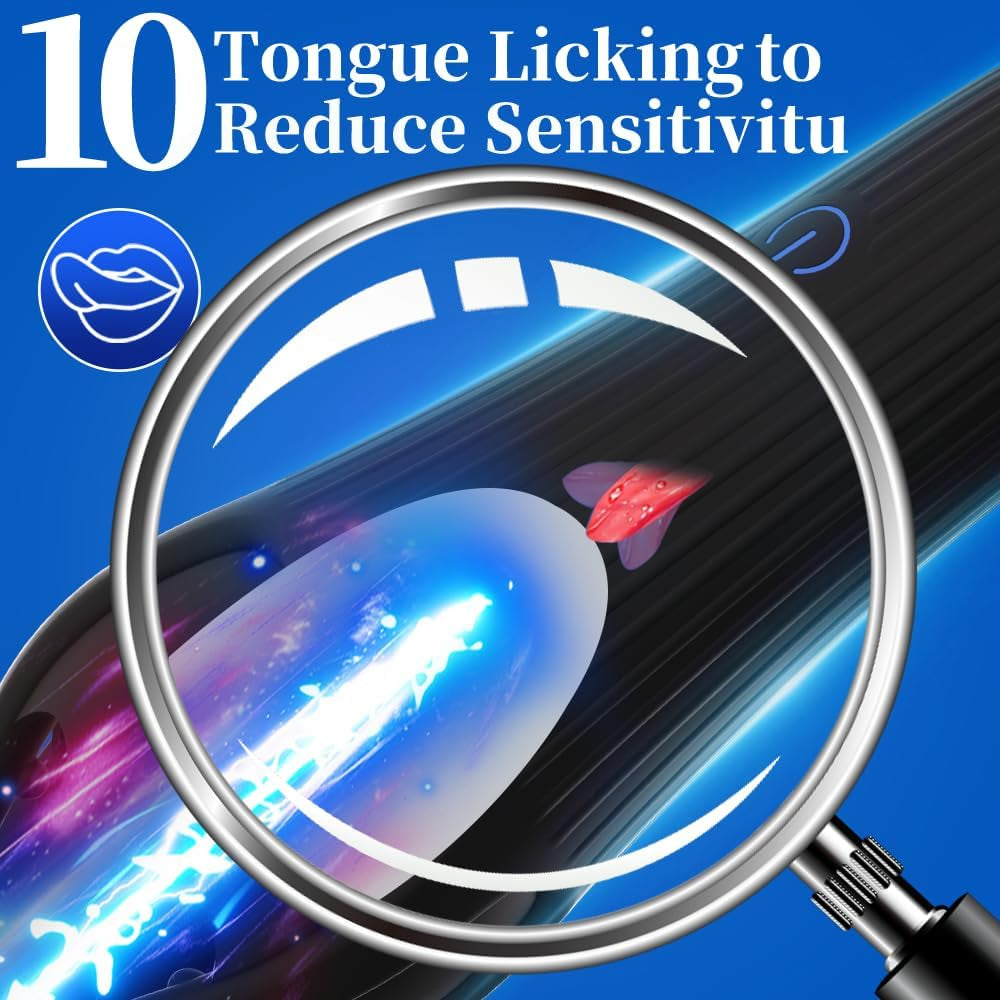 Male Sex Toys Penis Vibrator for Men,Male Masturbator with 10 Tongue-Licking Vibrating Modes Male Stroker,Penis Trainer with 6 Tentacles Male Vibrator,360°Training Wrapped Adult Sex Toys for Men Women