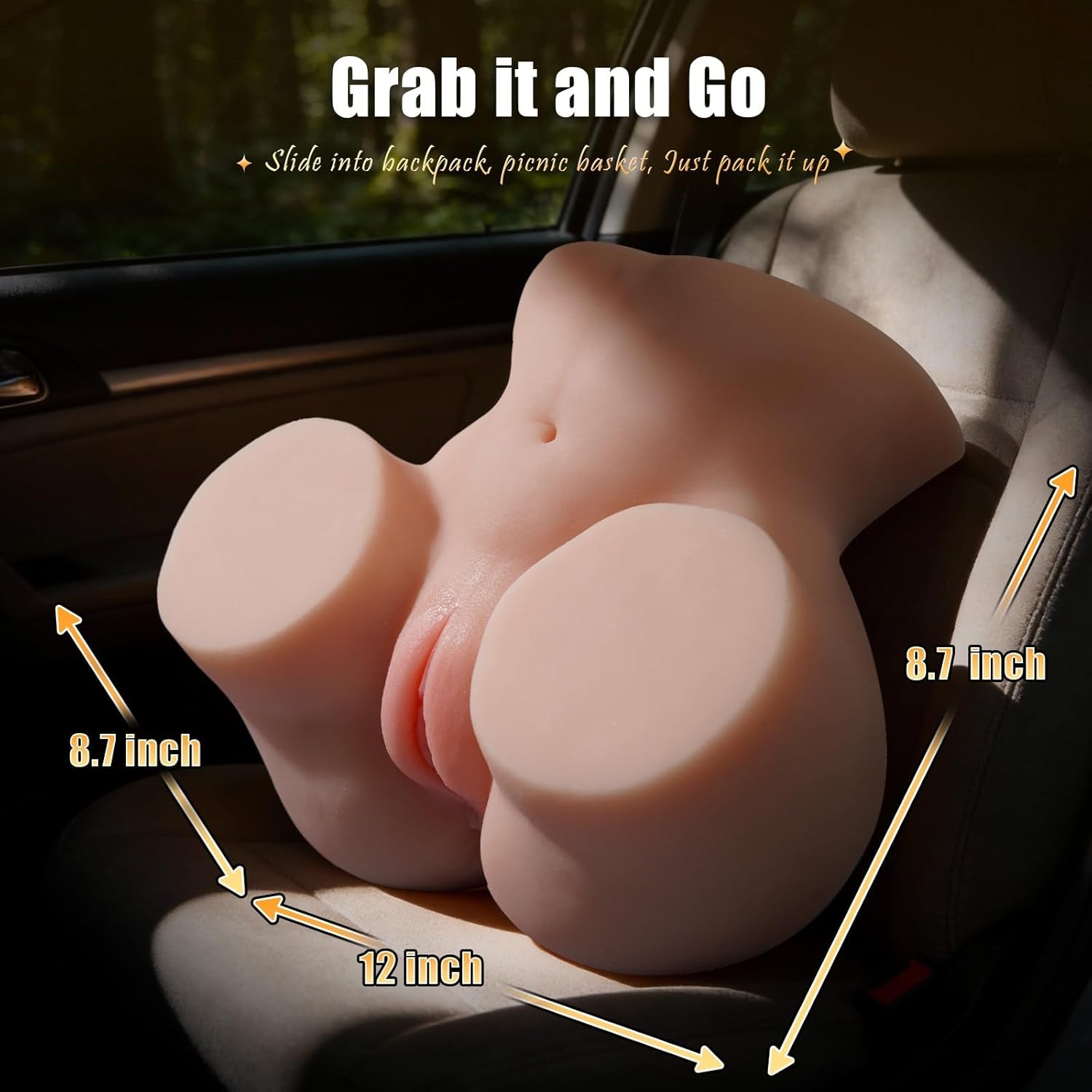 Ultra - Realistic Sex Doll Male Sex Toys for Men, 7.8LB Male Masturbator Sex Toy Ergonomic Grip Waist & Open - Angle Legs Sex Dolls Tight Vaginal & Anal Channel Adult Toys Flesh Stroker Light - SinfulX - 