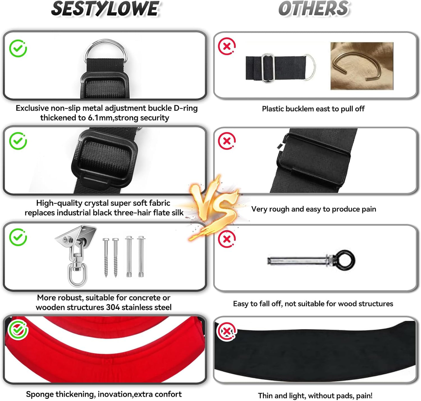 OrbitComfort 360° Adjustable Rotating Sex Swing - SinfulX - 