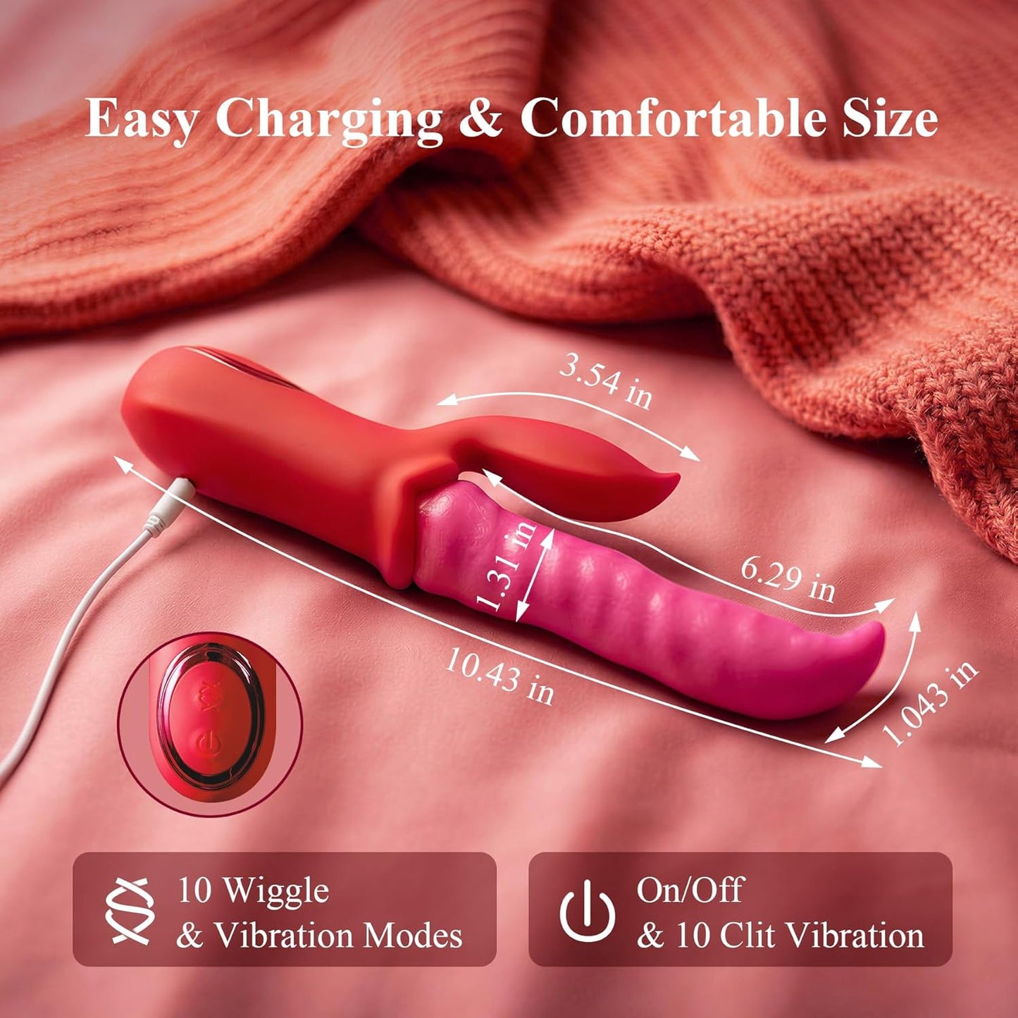 VirelWriggle Tongue Vibrator 20 Modes G - Spot Toy - SinfulX - Personal Care > Sexual Wellness > Tongue Vibrator