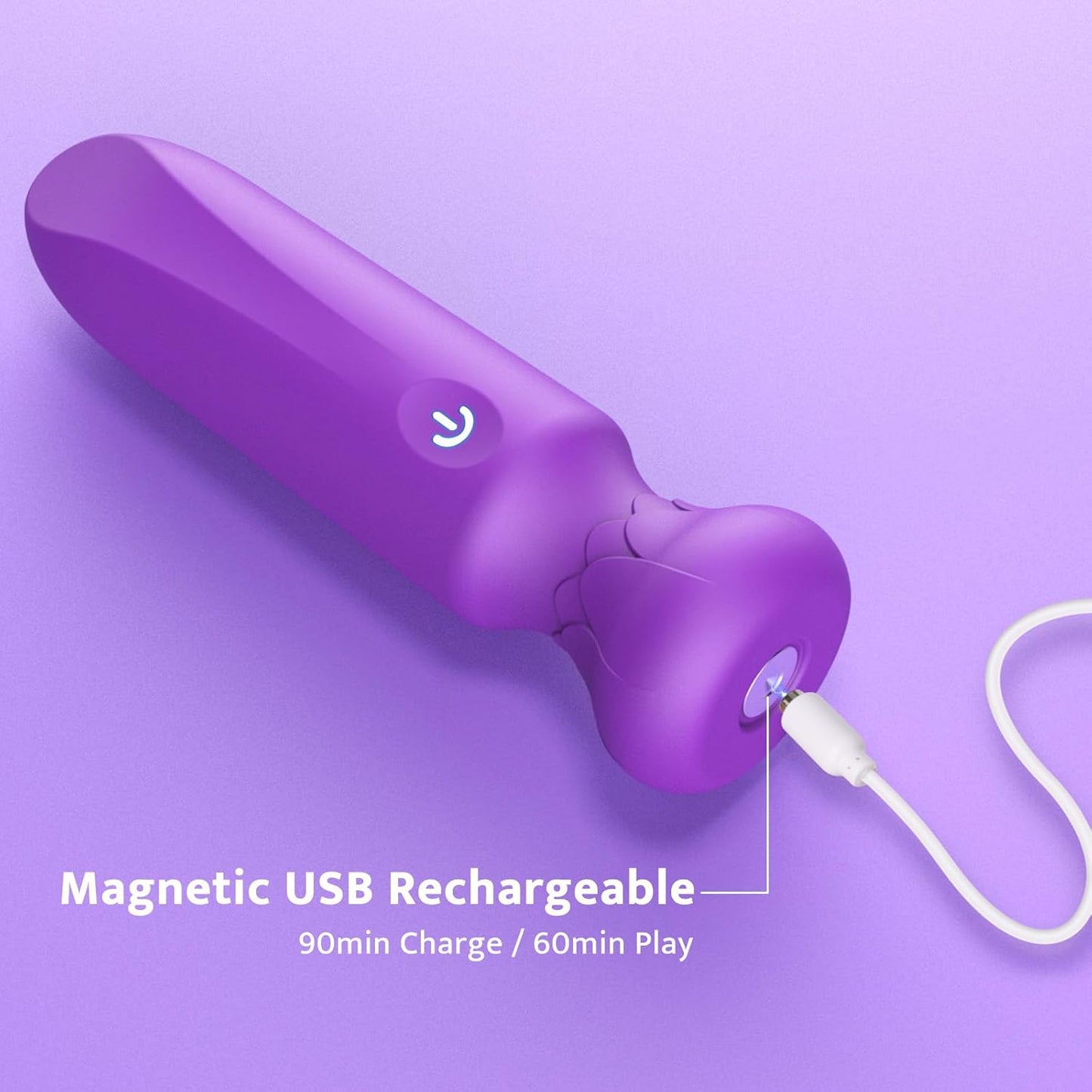VioletLuxe Bullet Vibrator 10 Modes Waterproof Silicone Rechargeable - SinfulX - Personal Care > Sexual Wellness > Bullet Vibrator