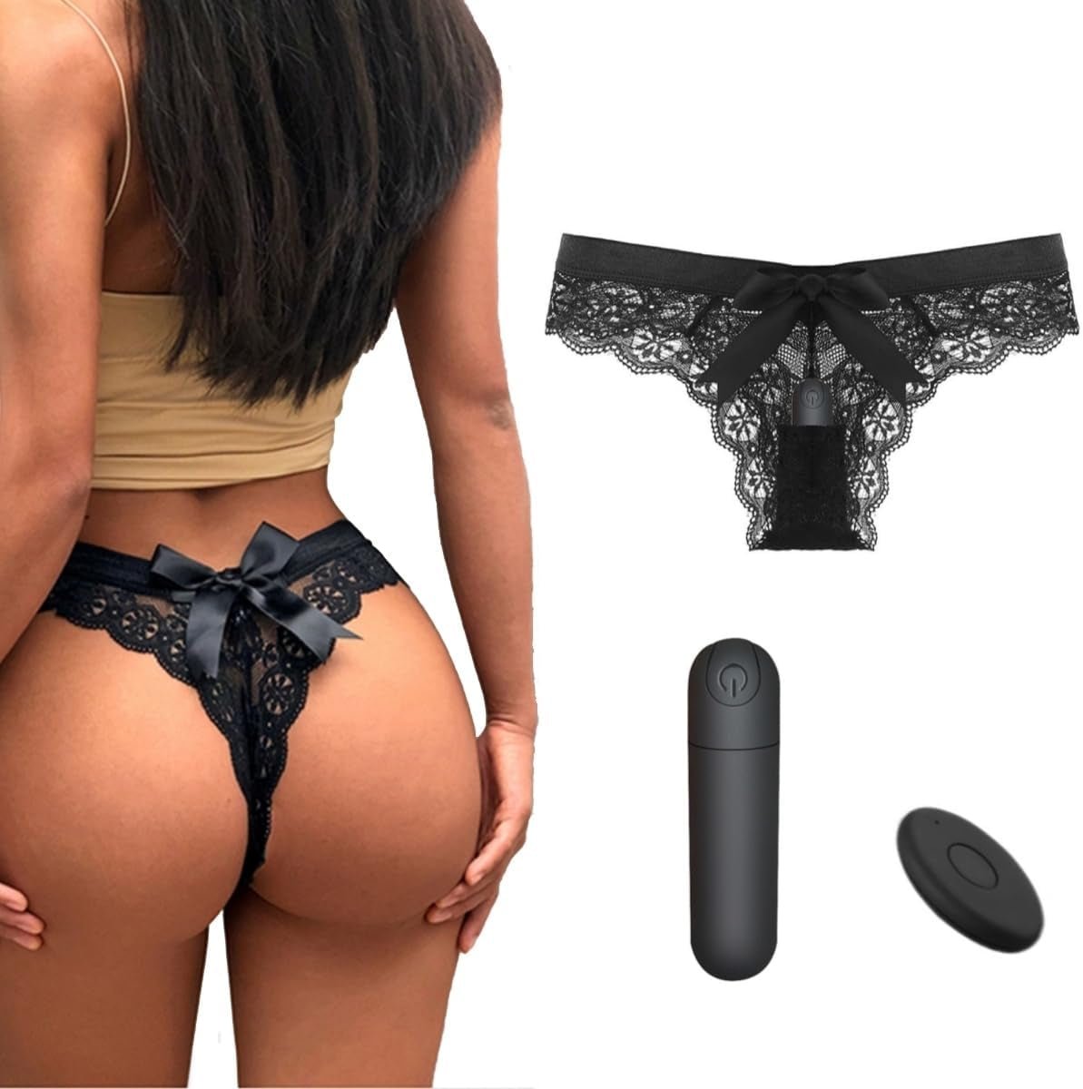 LaceStealth Lace Bullet Panty Vibrator Remote 10 Modes - SinfulX - Personal Care > Sexual Wellness > Panty Vibrator