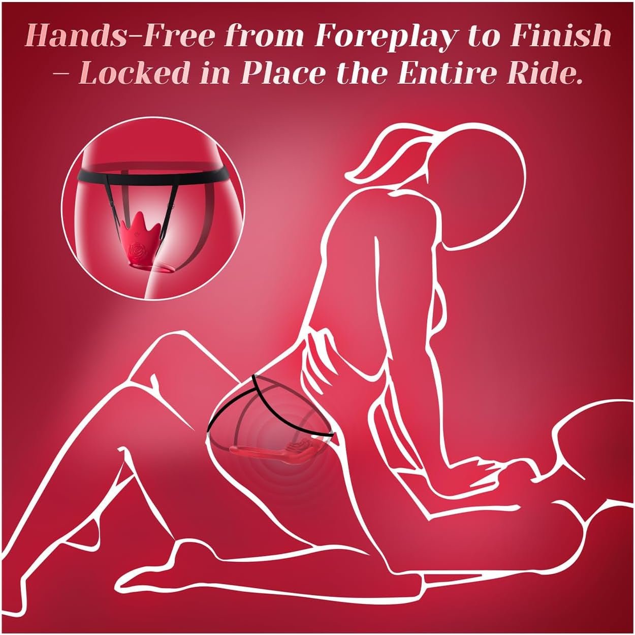 PetalDrive Rose Cock Ring Clit Stimulator App Control - SinfulX - Personal Care > Sexual Wellness > Couples Cock Ring