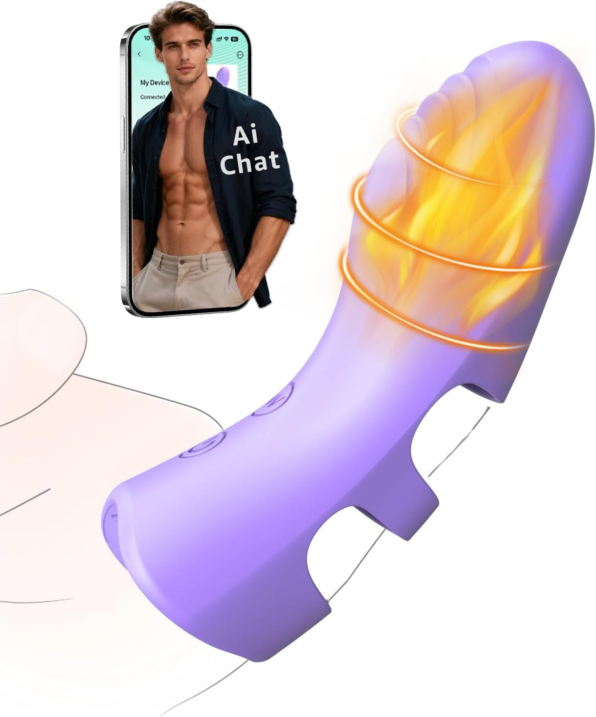 Finger Vibrator APP Remote Control Adult Toys for Women Sex Toys, Mini Vibrator with 10 Vibrations & Heating Clit Nipple G Spot Vibrators, Adult Toy Female Sex Toy Vibrater Couples Sex Toys Vibradores