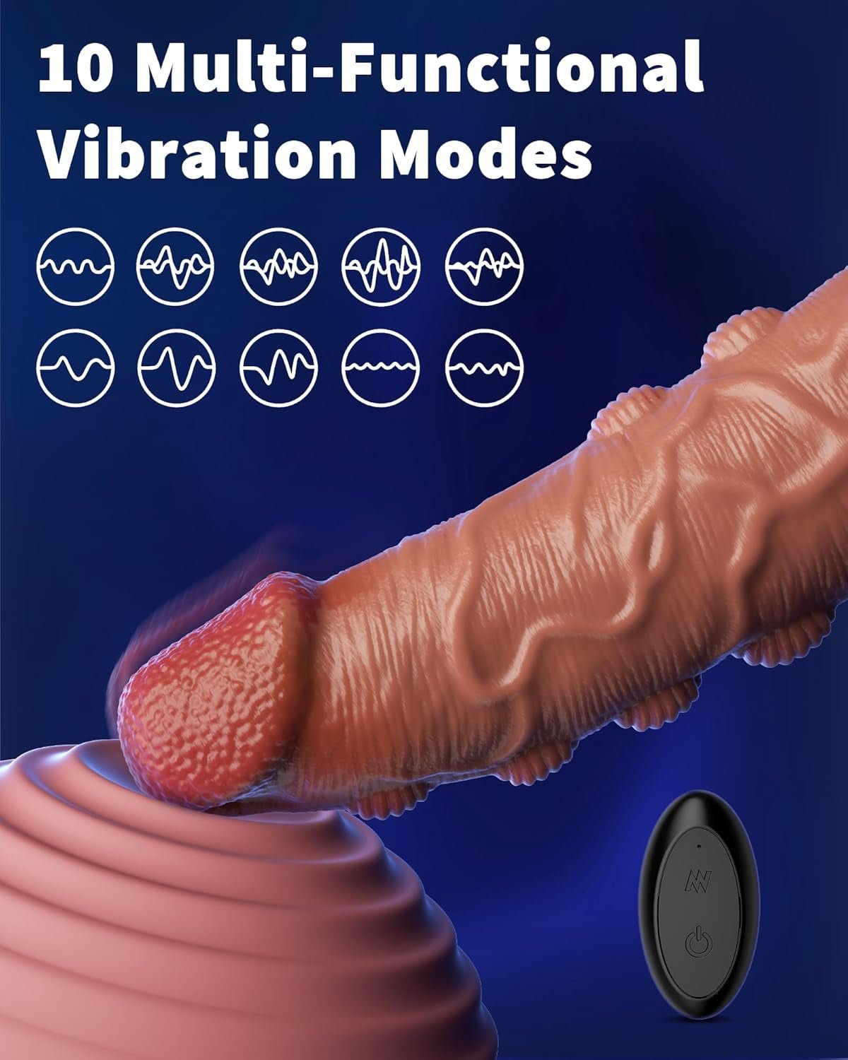 Penis Sleeve Sex Toys for Men, Male Sex Toys Penis Extender with APP Control, Medical - Grade Silicone Cock Sleeve with 10 Vibration Modes, Silent Design, Versatile Adult Toys with Cock Ring - SinfulX - 