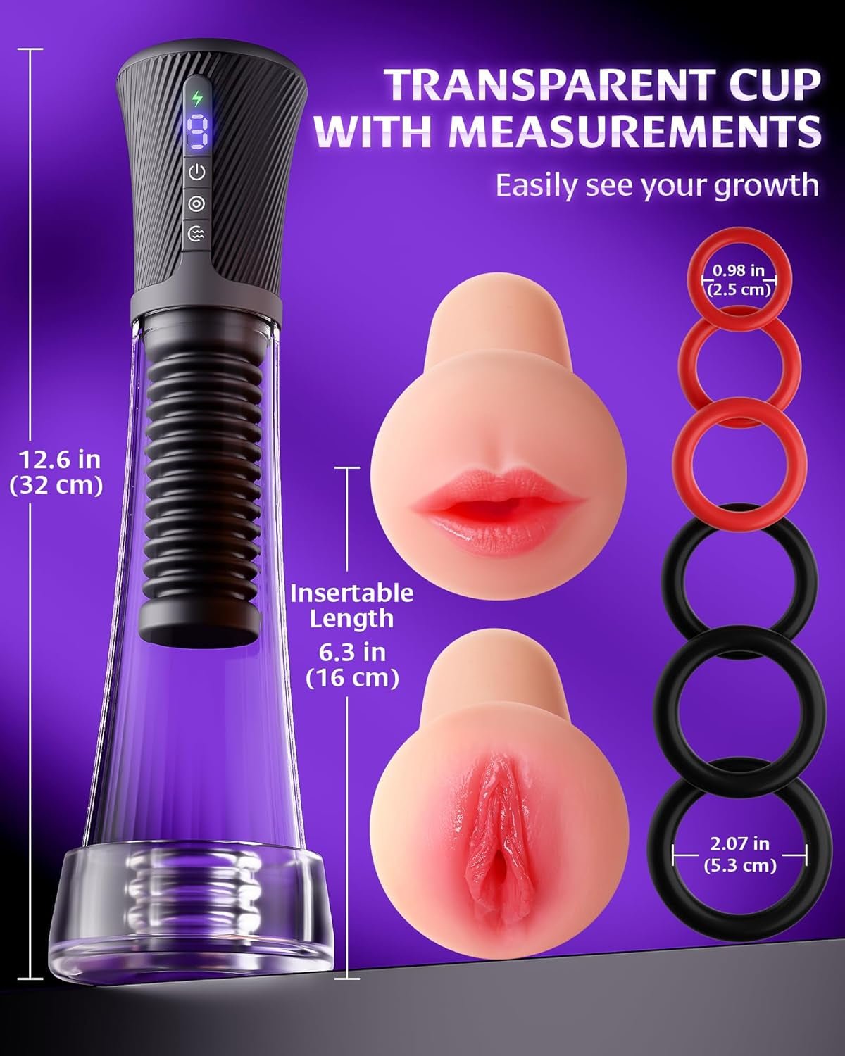 ApexPulse AI Male Masturbator 3 Sleeves Suction Pump - SinfulX - Personal Care > Sexual Wellness > Male Suction Vibrator
