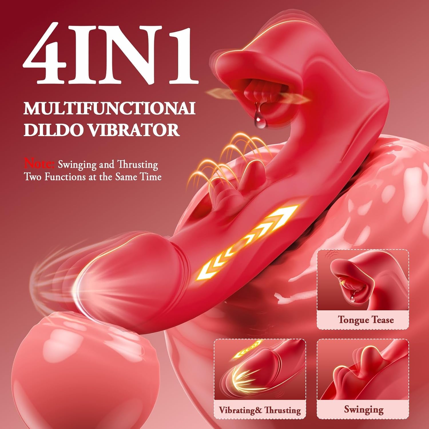 ZenvyX Thrusting Rabbit Licking Vibrator 4 - in - 1 10 Modes G - Spot - SinfulX - Personal Care > Sexual Wellness > Tongue Vibrator