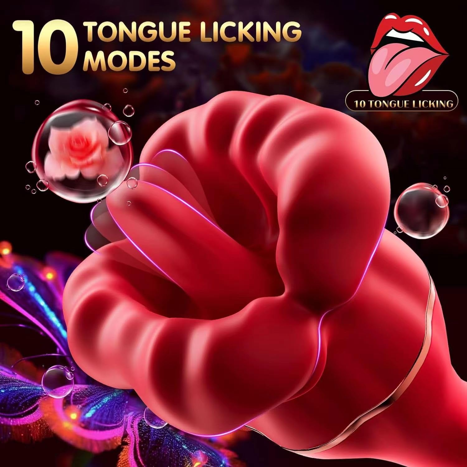 VelixaMouth Tongue Vibrator 20 Modes Clit Stimulator Toy - SinfulX - Personal Care > Sexual Wellness > Tongue Vibrator