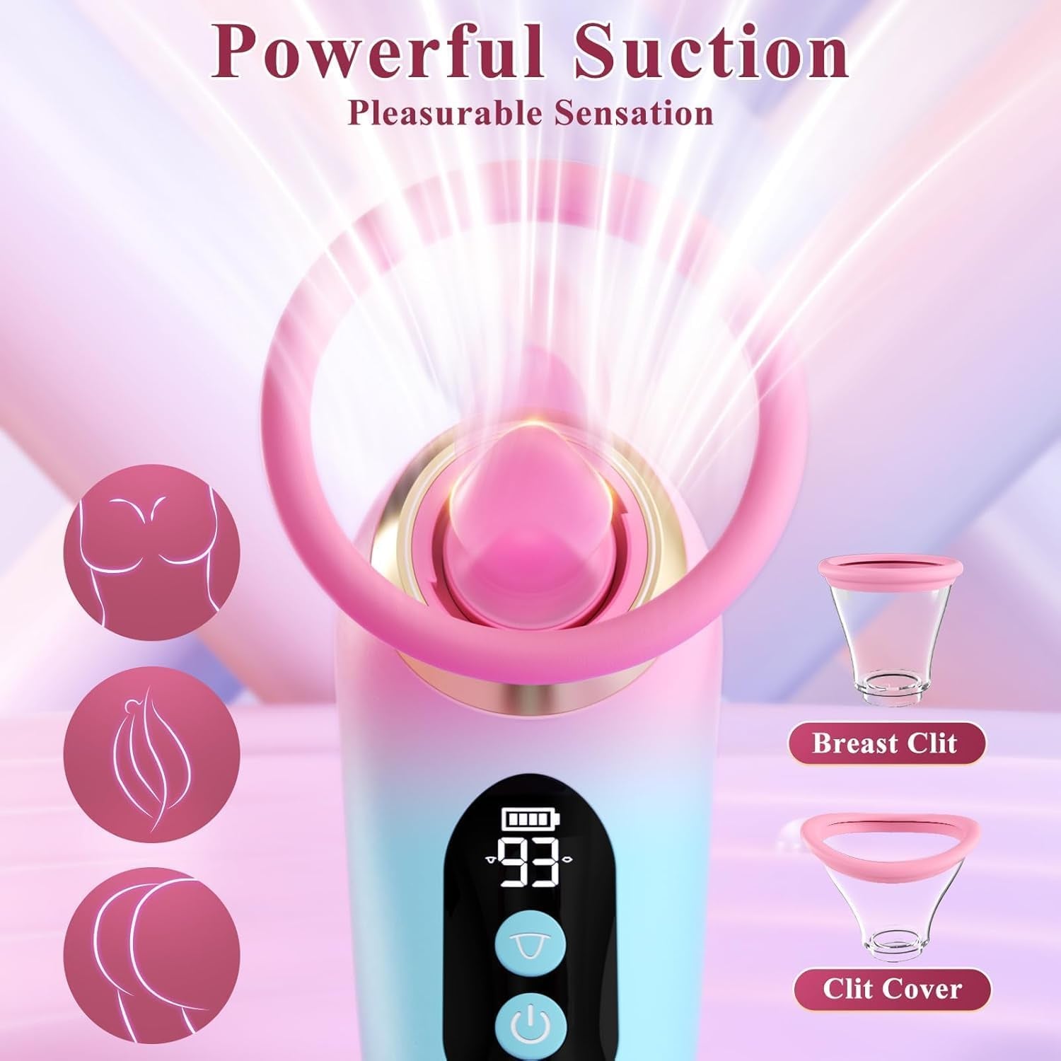 Adult Toys Rose Toy Vibrator - Sex Toys for Women 3 Sucking, 9 Tongue Licking & Vibrating Vibrators Dildo, LCD Display Removable Cup Woman Female Couples Sex Toy Sex Novelties - SinfulX - 