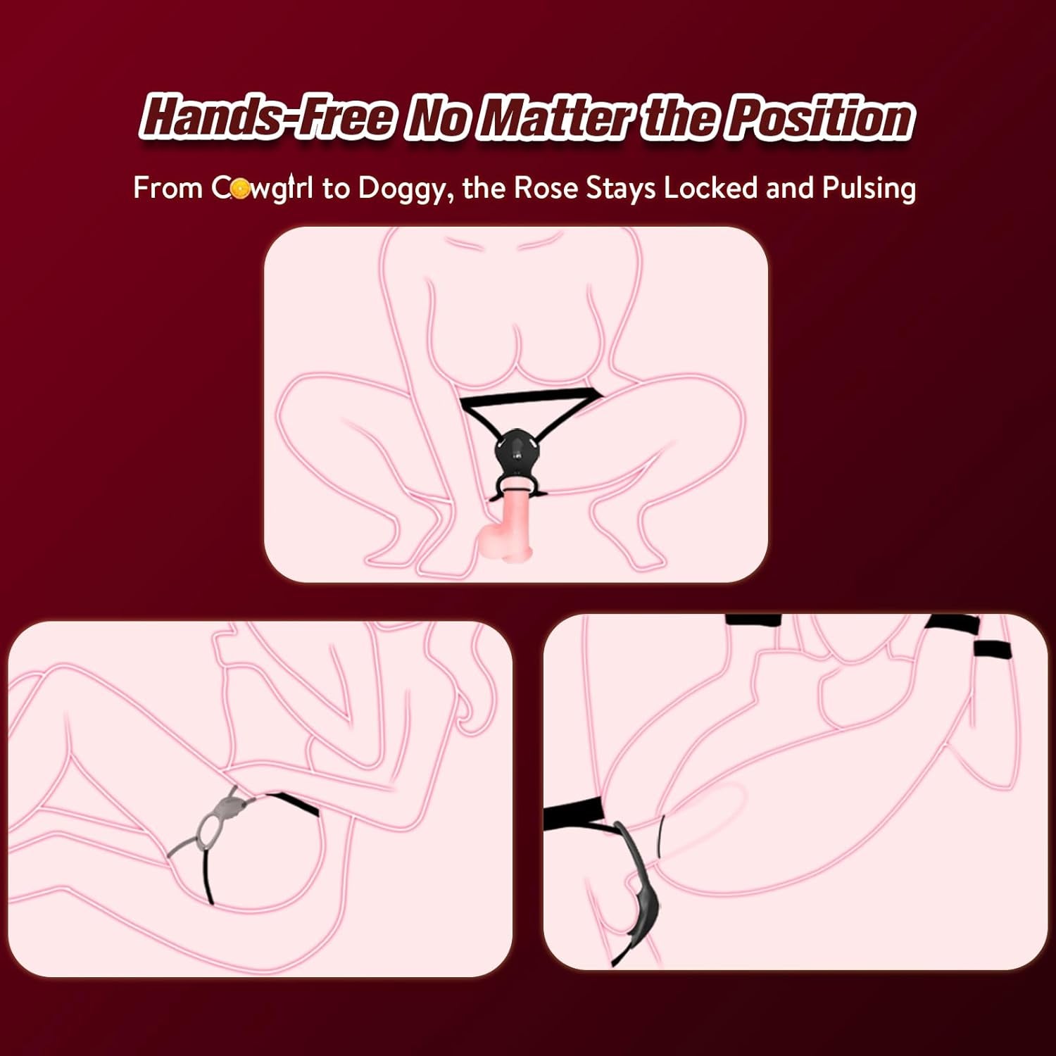SilentBloom Wearable Clit Vibrator App Remote Quiet Waterproof - SinfulX - Personal Care > Sexual Wellness > Couples Cock Ring