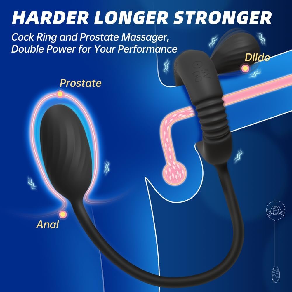 NexusForce Remote Cock Ring Prostate Massager 10 Modes Silicone - SinfulX - Personal Care > Sexual Wellness > Prostate Massager Cock Ring